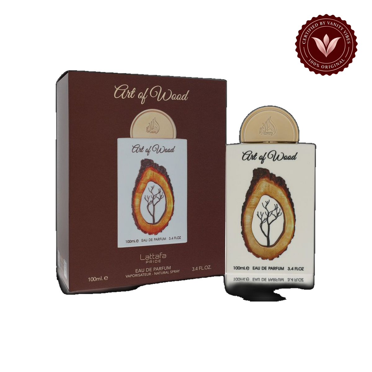Lattafa Pride Art Of Wood Eau de Parfum 100ml - Long Lasting Original Rich Woody Unisex Fragrance for Men & Women — front product — Vanity Vibes