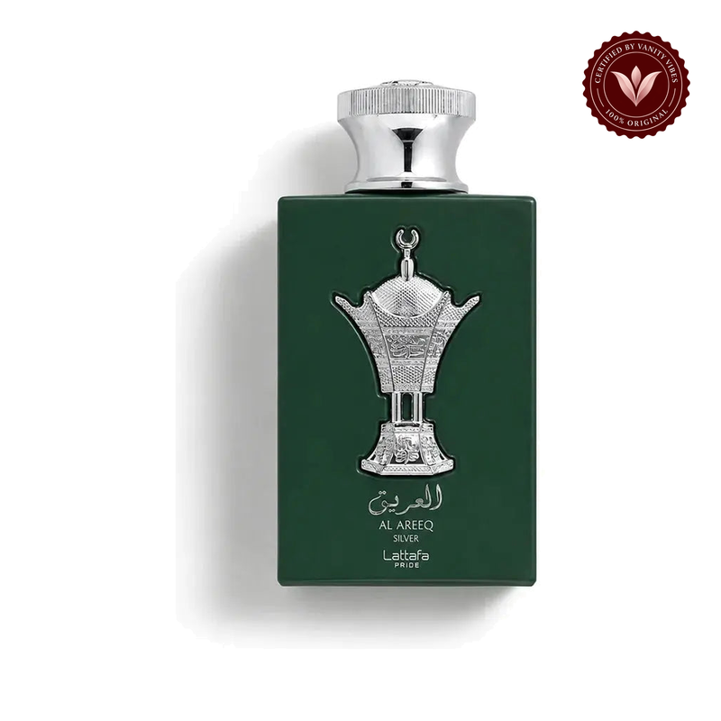 Lattafa Pride Al Areeq Silver EDP 100ml — front product on white