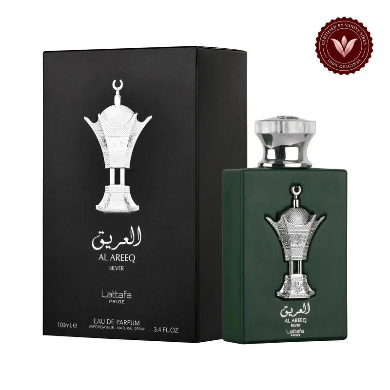 Lattafa Pride Al Areeq Silver EDP 100ml — alternate product view on white