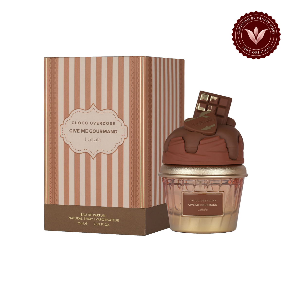 Choco Overdose Give Me Gourmand by Lattafa Eau de Parfum 75ml for Men & Women — alternate product view — Vanity Vibes