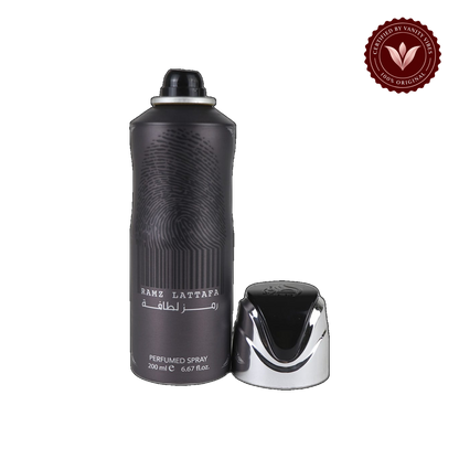 Lattafa Ramz Silver Body Spray 200ml - Long Lasting Unisex Fresh Fragrance & Protection — alternate product view — Vanity Vibes