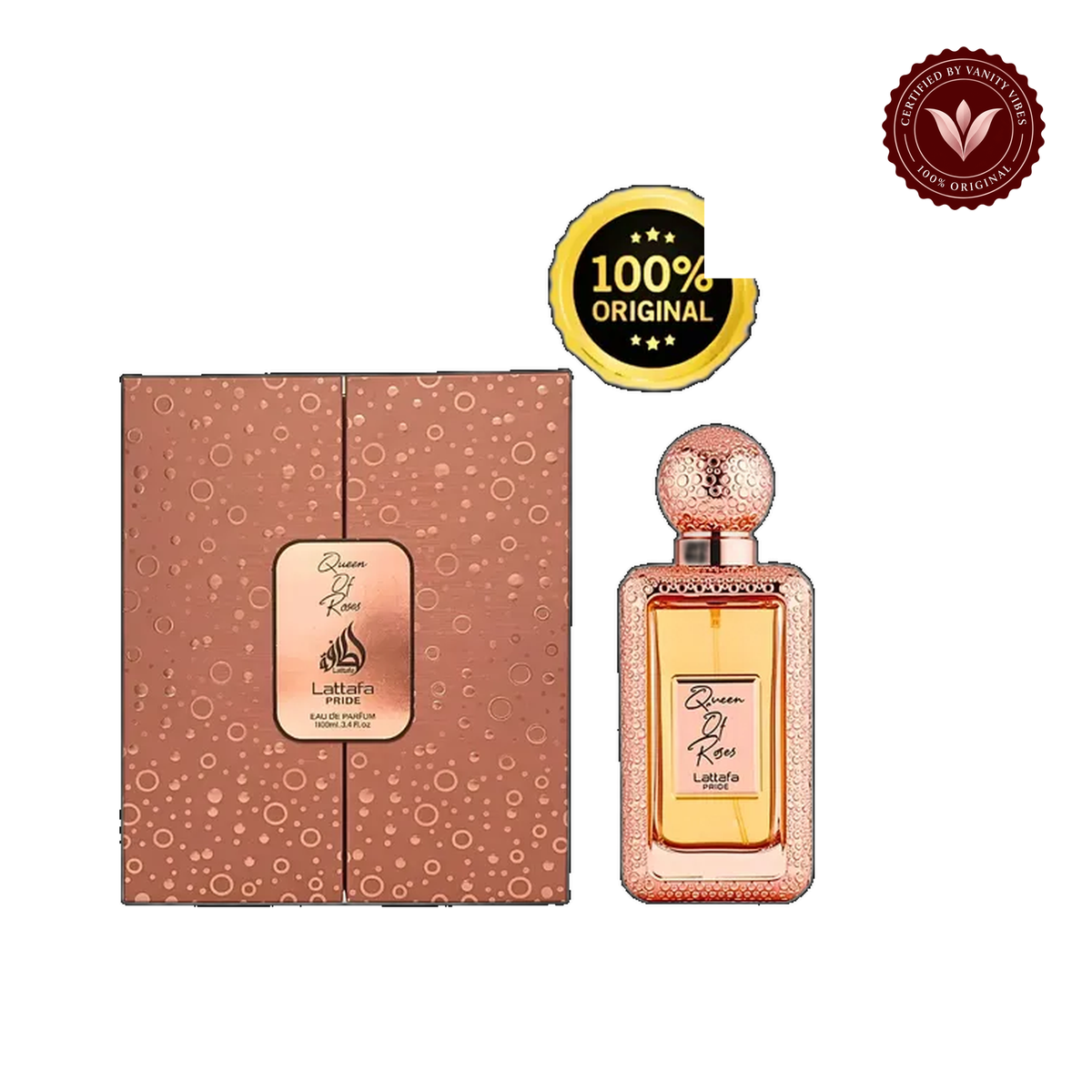 Lattafa Pride Queen of Roses Eau de Parfum 100ml for Women - Long Lasting Floral Fruity Perfume, Luxury Fragrance Spray, Feminine Romantic Scent for Daily Wear & Special Occasions — alternate product image