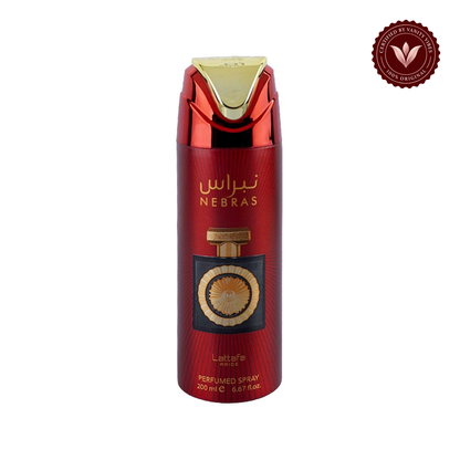 Lattafa Nebras Perfumed Spray 200ml — single front can, white background
