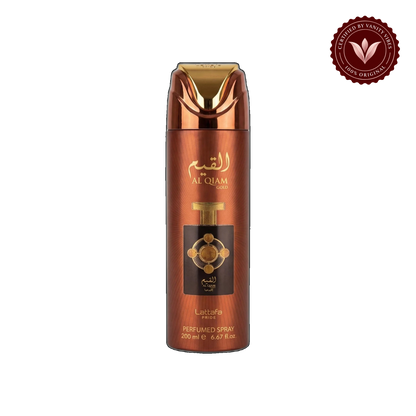Al Qiam Gold Lattafa Pride Perfumed Spray 200ml - Long Lasting Rich Elegant Fragrance for Men & Women — alternate product view — Vanity Vibes