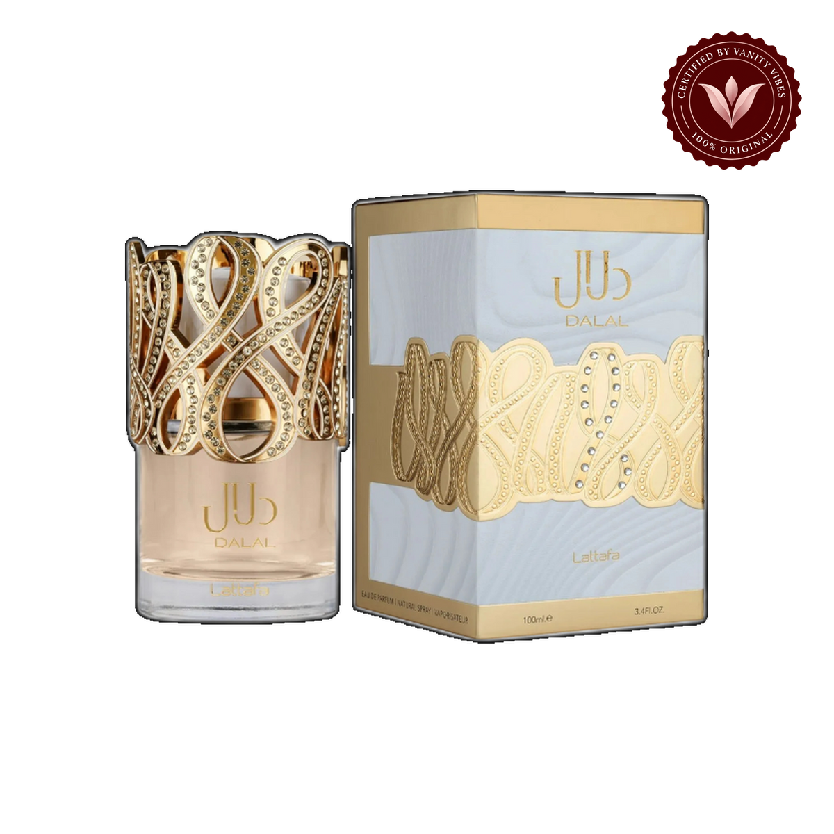 Lattafa Dalal Eau de Parfum 100ml - Long Lasting Original Elegant Floral Fragrance for Women — alternate product view — Vanity Vibes