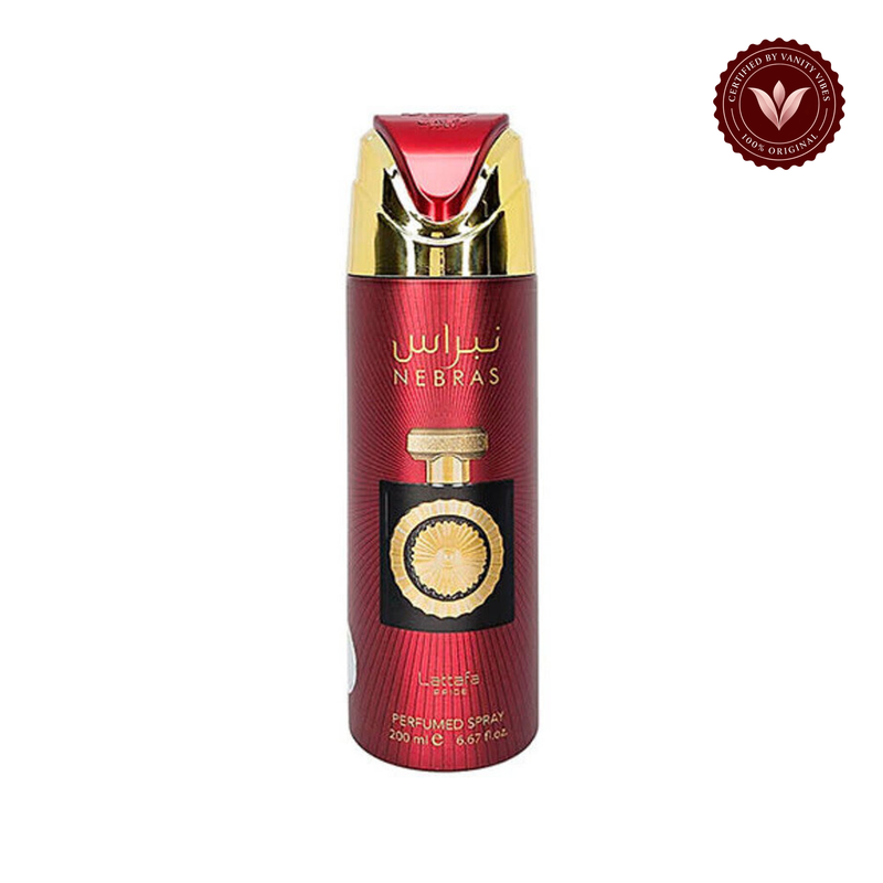 Lattafa Pride Nebras Perfumed Spray 200ml - Long Lasting Luxury Sweet Vanilla Amber Fragrance Body Spray for Men & Women