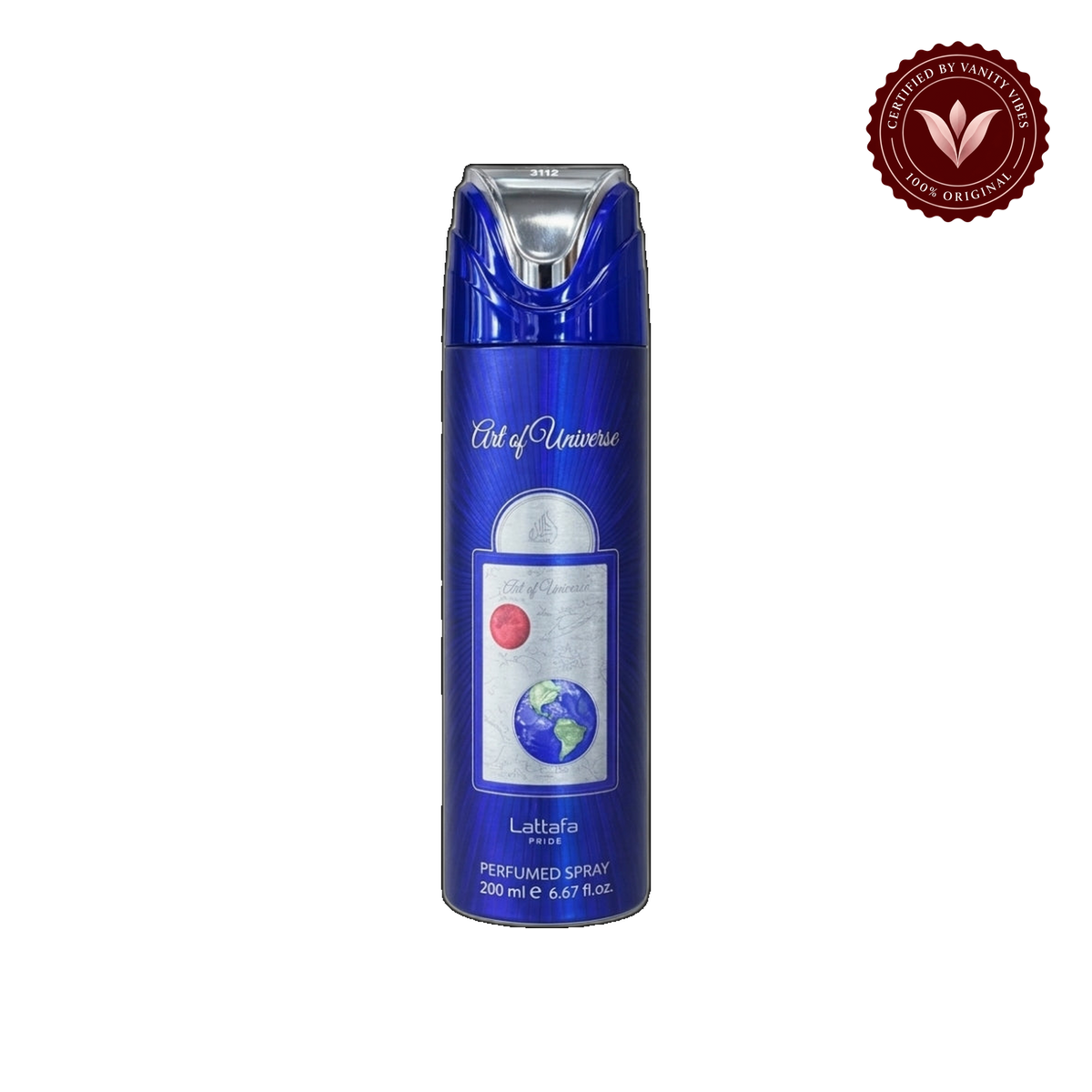 Lattafa Pride Art Of Universe Perfumed Spray 200ml - Long Lasting Luxury Fresh Aromatic Fragrance Body Spray for Men & Women — front product — Vanity Vibes