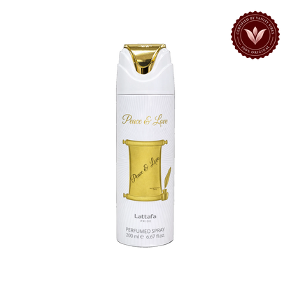 Lattafa Pride Peace & Love Perfumed Spray 200ml - Long Lasting Luxury Floral Fruity Fragrance Body Spray for Men & Women — front product — Vanity Vibes