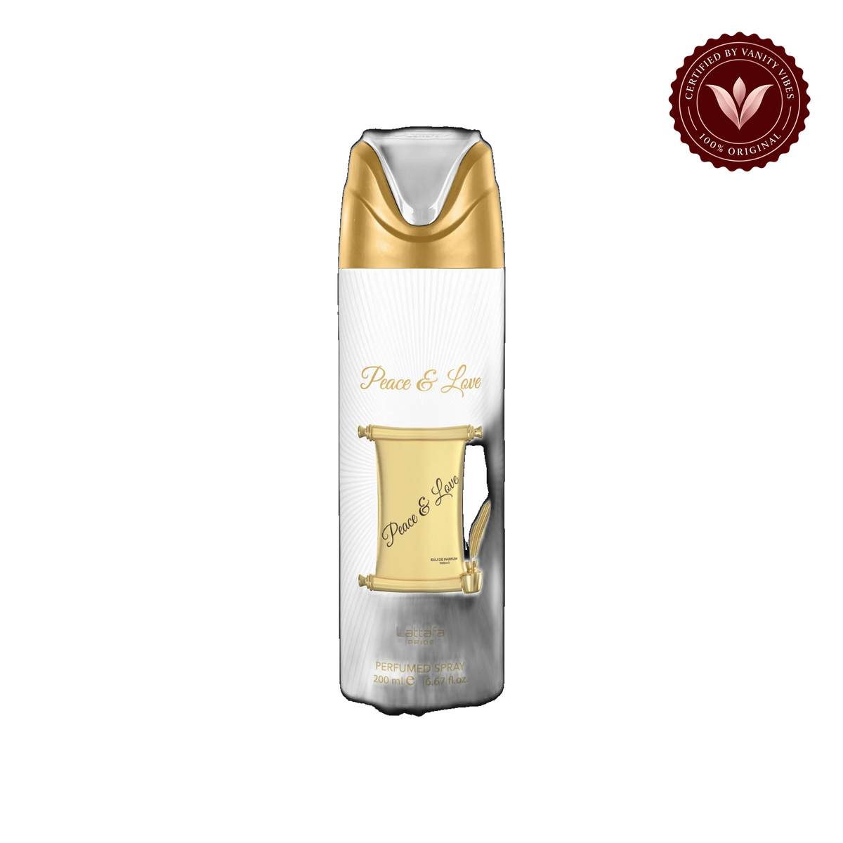 Lattafa Pride Peace & Love Perfumed Spray 200ml - Long Lasting Luxury Floral Fruity Fragrance Body Spray for Men & Women — alternate product view — Vanity Vibes