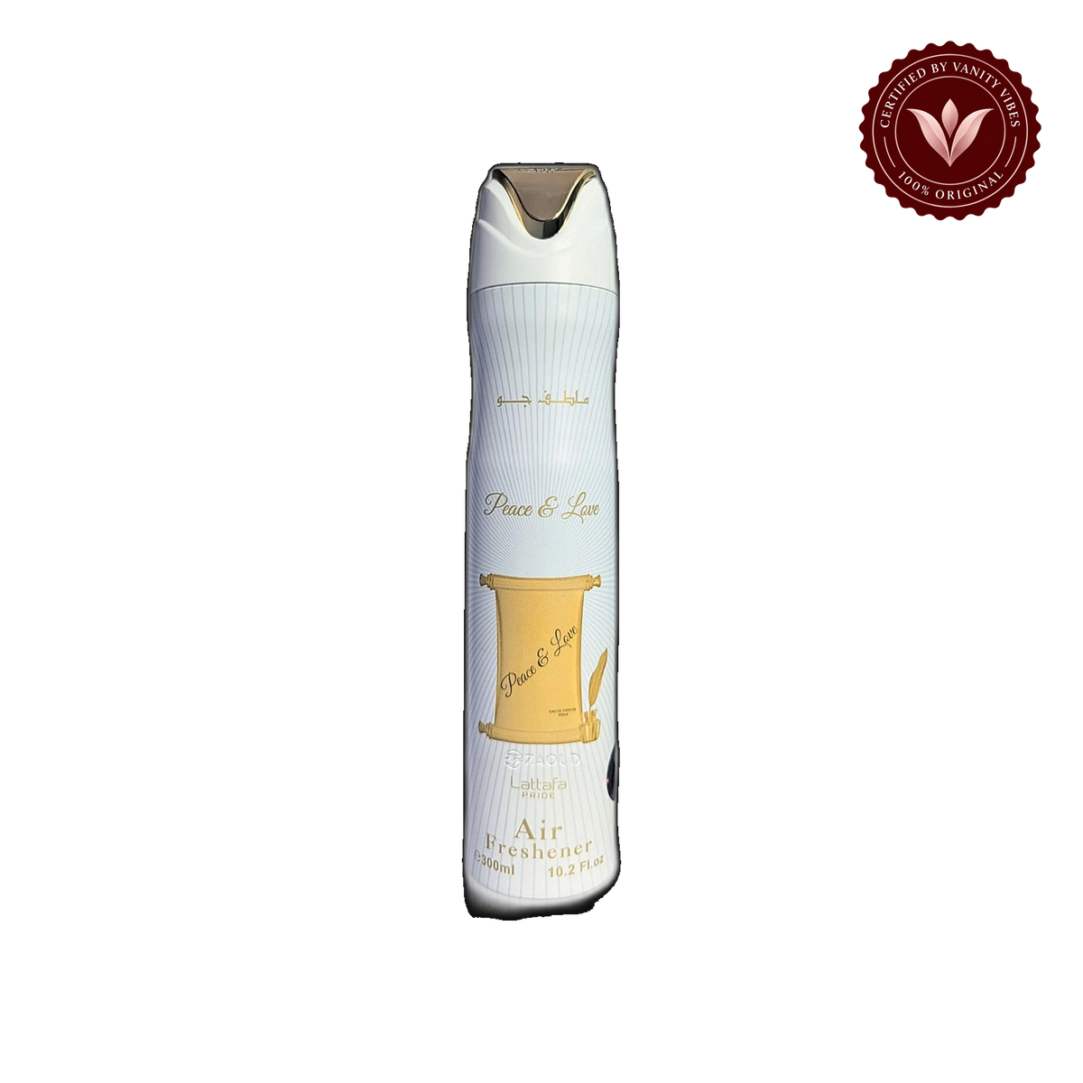 Lattafa Peace & Love Air Freshener 300ml - Long Lasting Luxury Floral Fruity Fragrance Room Spray for Home & Office — alternate product view — Vanity Vibes