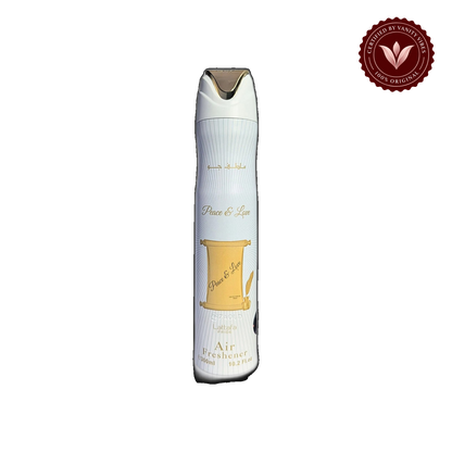 Lattafa Peace & Love Air Freshener 300ml - Long Lasting Luxury Floral Fruity Fragrance Room Spray for Home & Office — alternate product view — Vanity Vibes