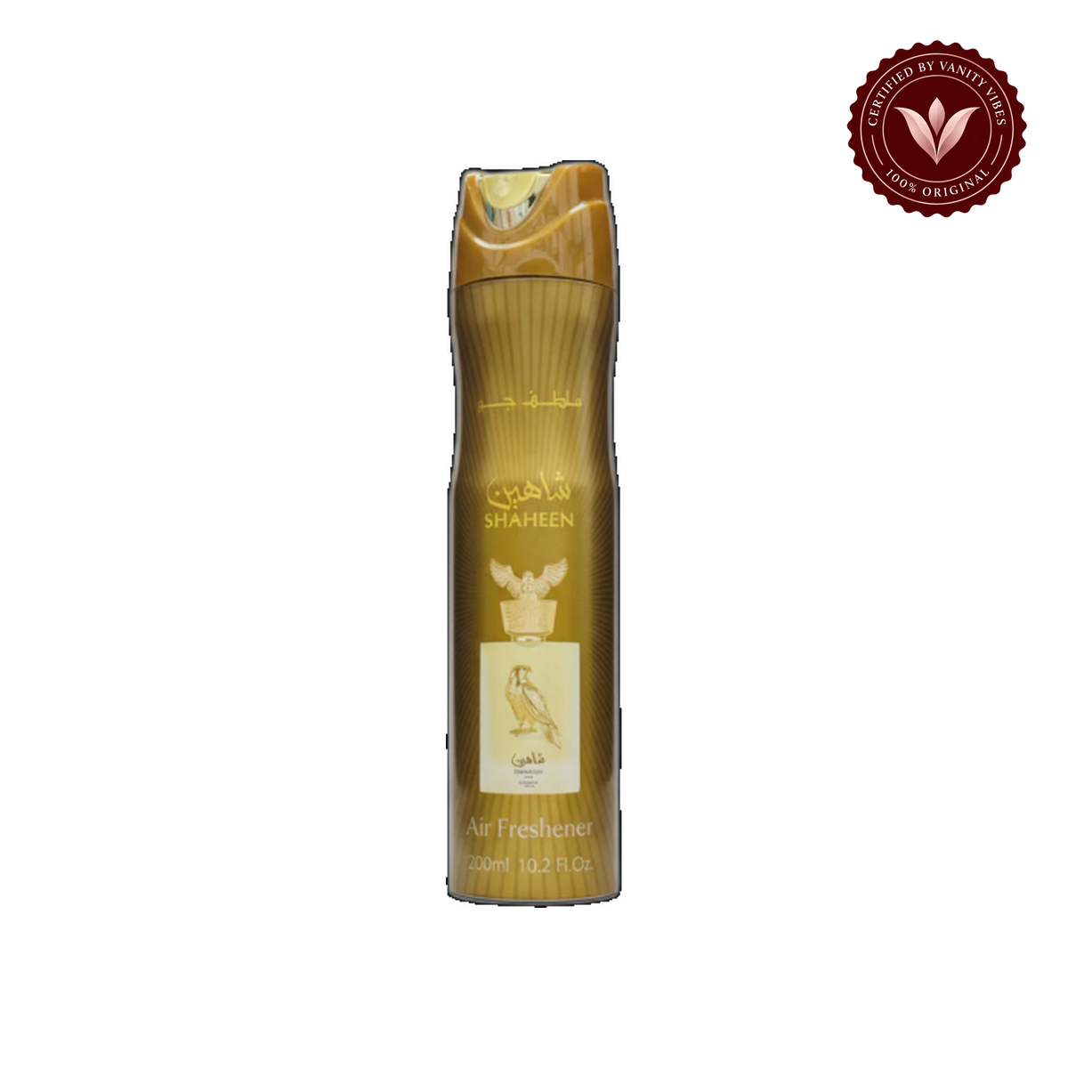 Lattafa Shaheen Air Freshener 300ml - Long Lasting Luxury Fresh Citrus Woody Room Spray for Home & Office — front product — Vanity Vibes
