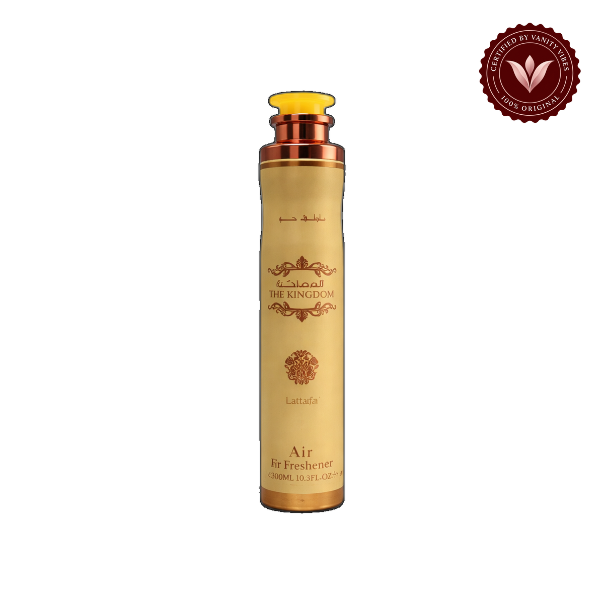 Lattafa The Kingdom Air Freshener 300ml - Long Lasting Luxury Oriental Fragrance Room Spray for Home & Office — front product — Vanity Vibes