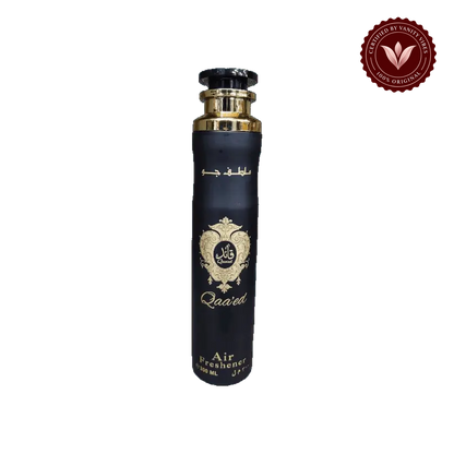 Lattafa Qaa'ed Air Freshener 300ml - Long Lasting Luxury Oriental Woody Fragrance Room Spray for Home & Office — front product — Vanity Vibes