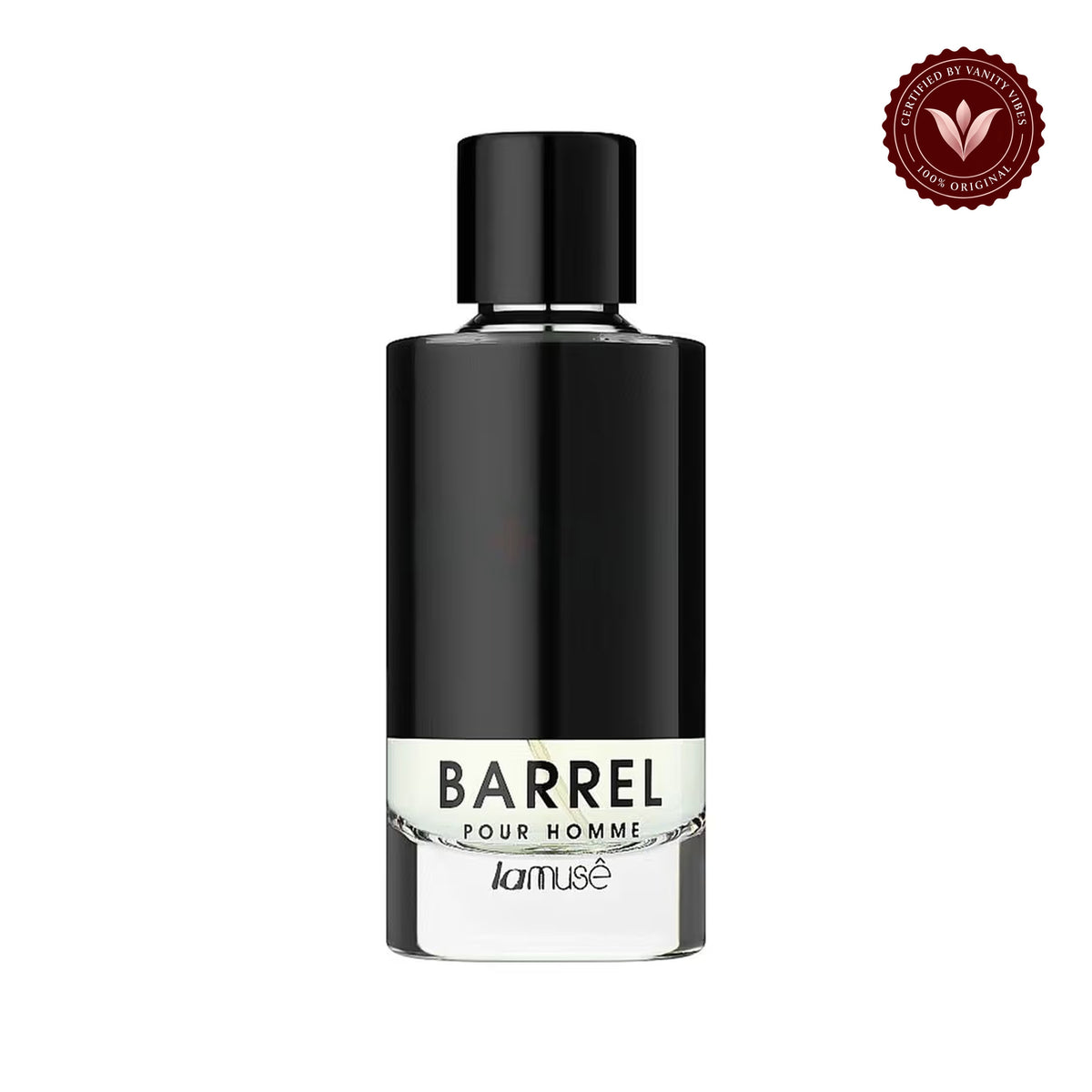 LATTAFA PERFUMES Barrel Men by Lamuse 100ml — centered product on white background with Vanity Vibes badge