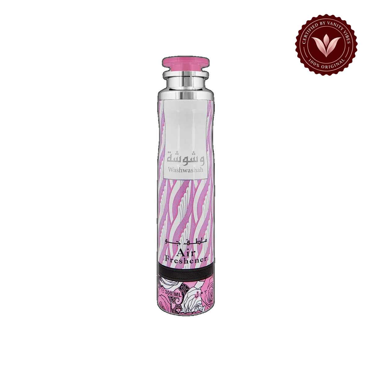 Lattafa Washwashah Air Freshener 300 ml Refreshing Home Fragrance & Long‑Lasting Freshness — front product — Vanity Vibes