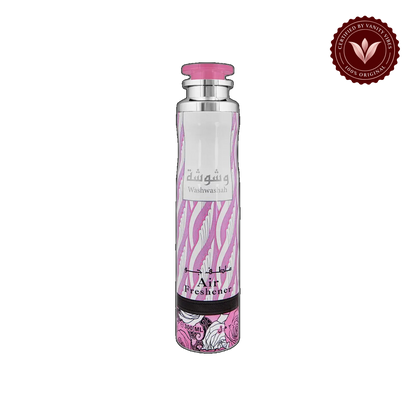 Lattafa Washwashah Air Freshener 300 ml Refreshing Home Fragrance & Long‑Lasting Freshness — front product — Vanity Vibes