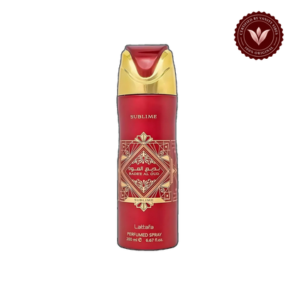 Bade'e Al Oud Sublime Deodorant Body Spray by Lattafa 200 ml Rich Oud Fragrance & Long‑Lasting Freshness — alternate product view — Vanity Vibes