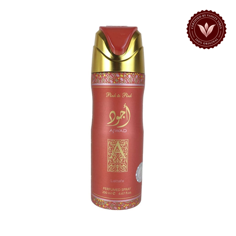 Ajwad Pink To Pink perfumed spray 200ml front product photo with white background
