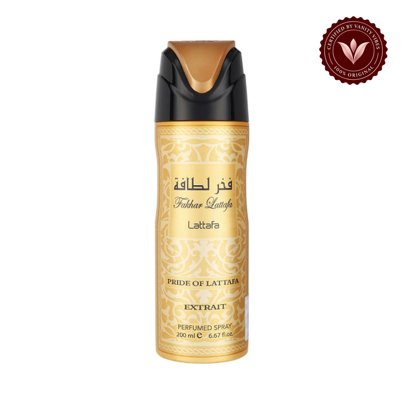 Lattafa Fakhar Extrait Perfumed Deodorant Spray 200ml — Alternate product photo with Vanity Vibes badge