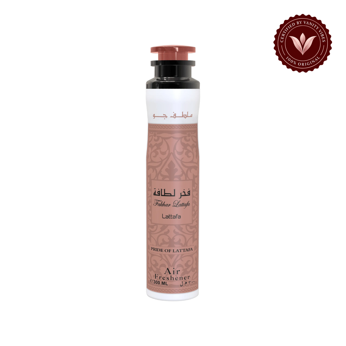 Lattafa Fakhar Lattafa Women Rose Air Freshener 300ml — Front product photo with Vanity Vibes badge