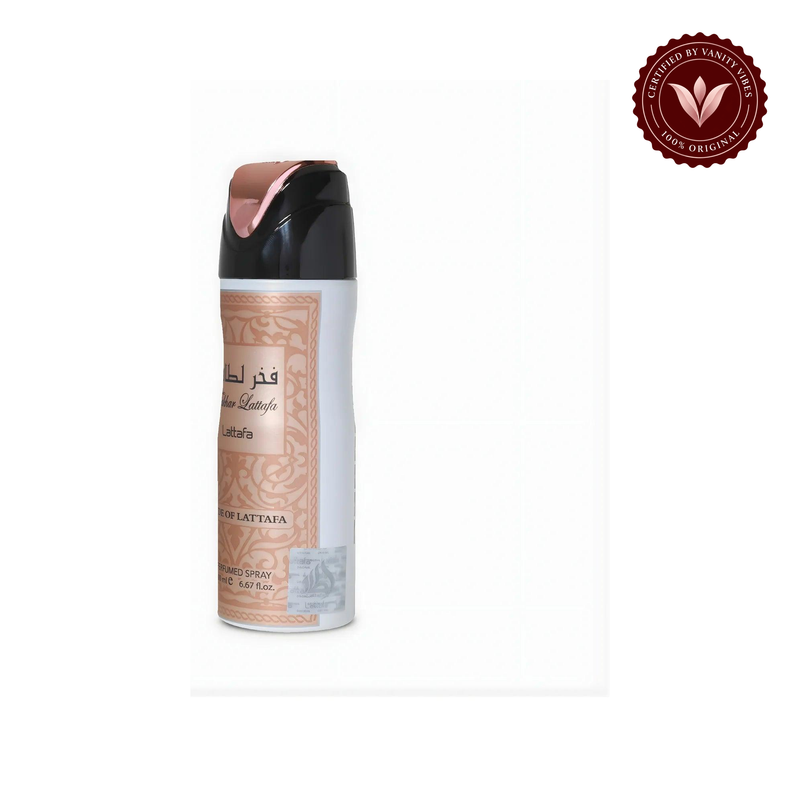 Lattafa Fakhar Lattafa Women Rose Body Spray 200ml — Alternate product photo with Vanity Vibes badge