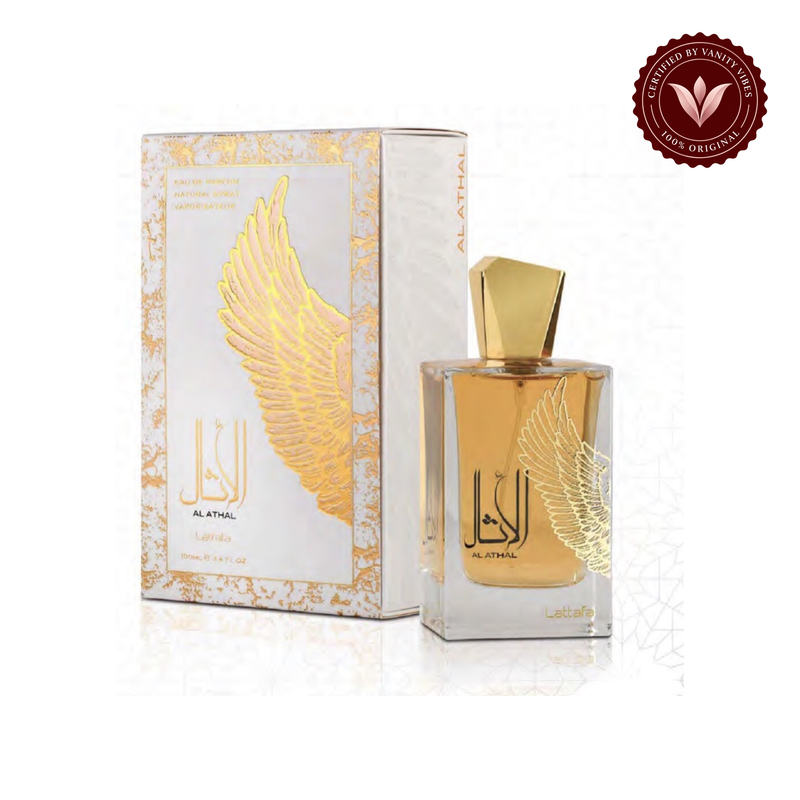 Lattafa Al Athal Eau de Parfum 100ml — product and packaging on white
