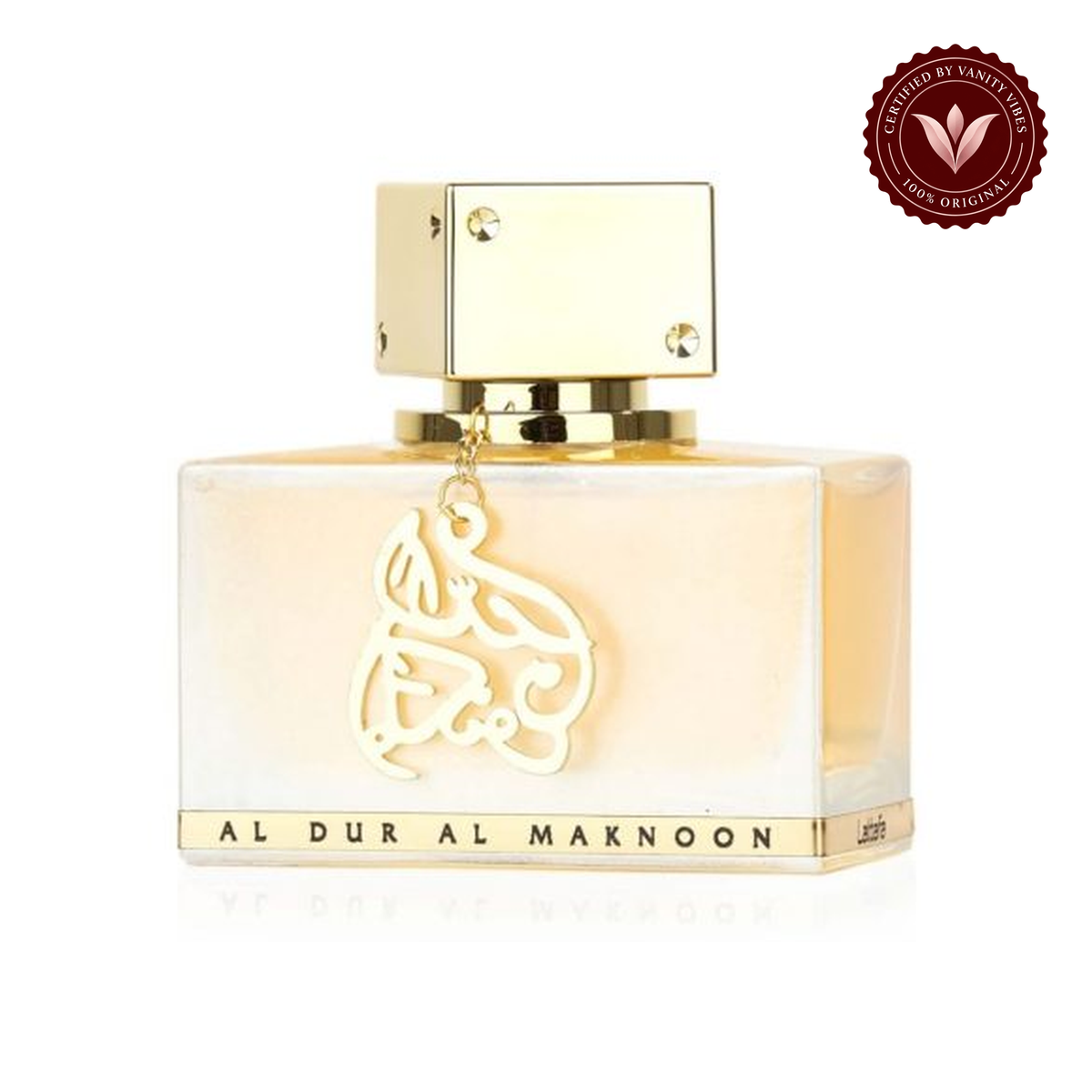 Lattafa Al Dur Al Maknoon Gold Eau de Parfum 100ml - Long Lasting Original Luxury Unisex Fragrance for Men & Women — centered product on white