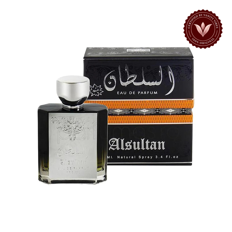 Lattafa Al Sultan Eau de Parfum for Women And Men Perfume 100ml — product and packaging on white
