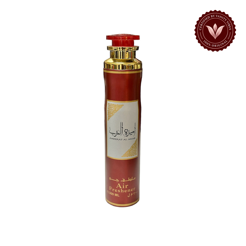 Lattafa Ameerat Al Arab Air Freshener 300ml — product and packaging on white