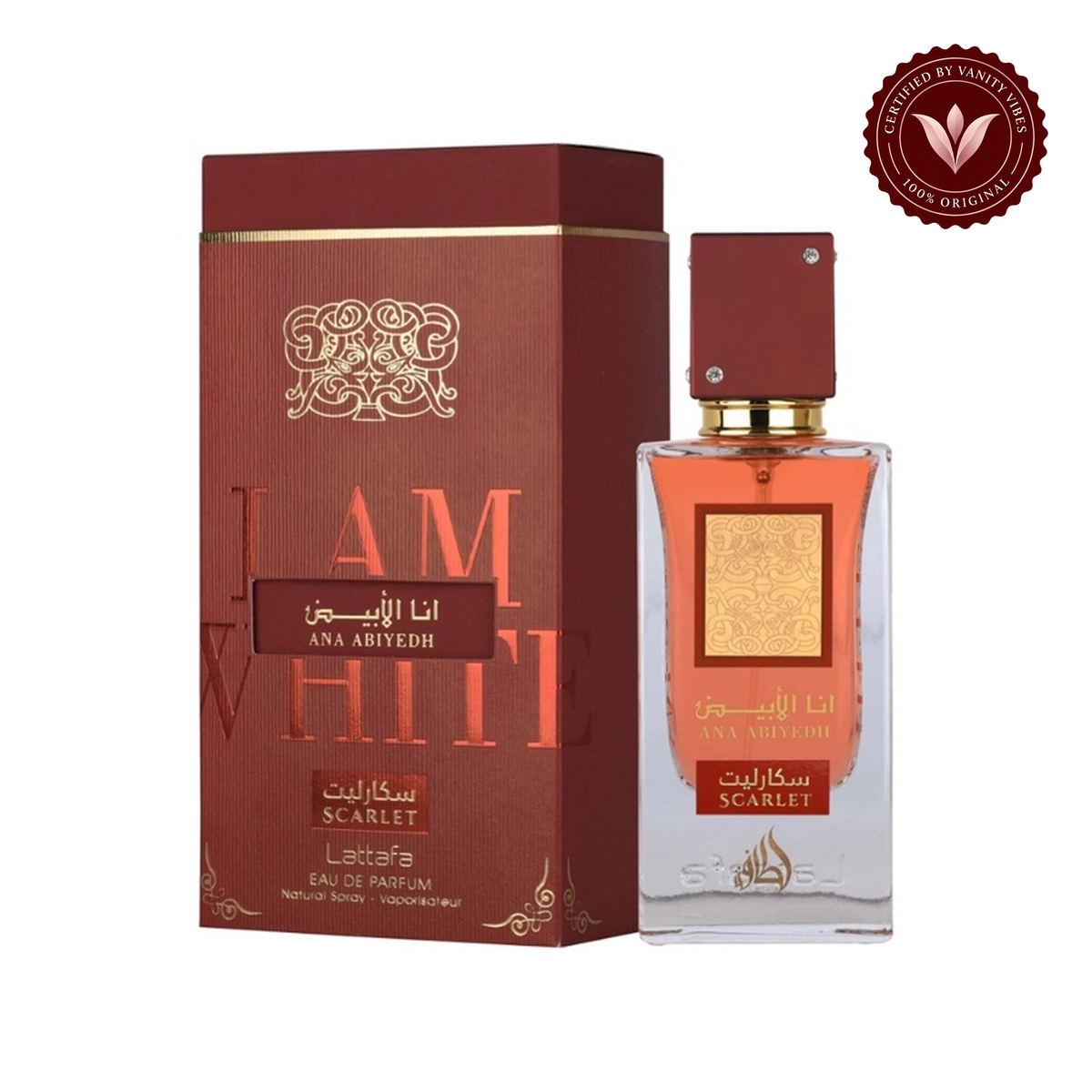 Lattafa Ana Abiyedh Scarlet Eau de Parfum 60ml - Long Lasting Elegant Floral Fragrance for Women