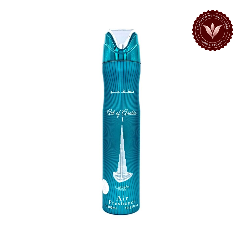 Lattafa Art Of Arabia I Air Freshener 300ml - Long Lasting Luxury Oriental Woody Fragrance Room Spray for Home & Office