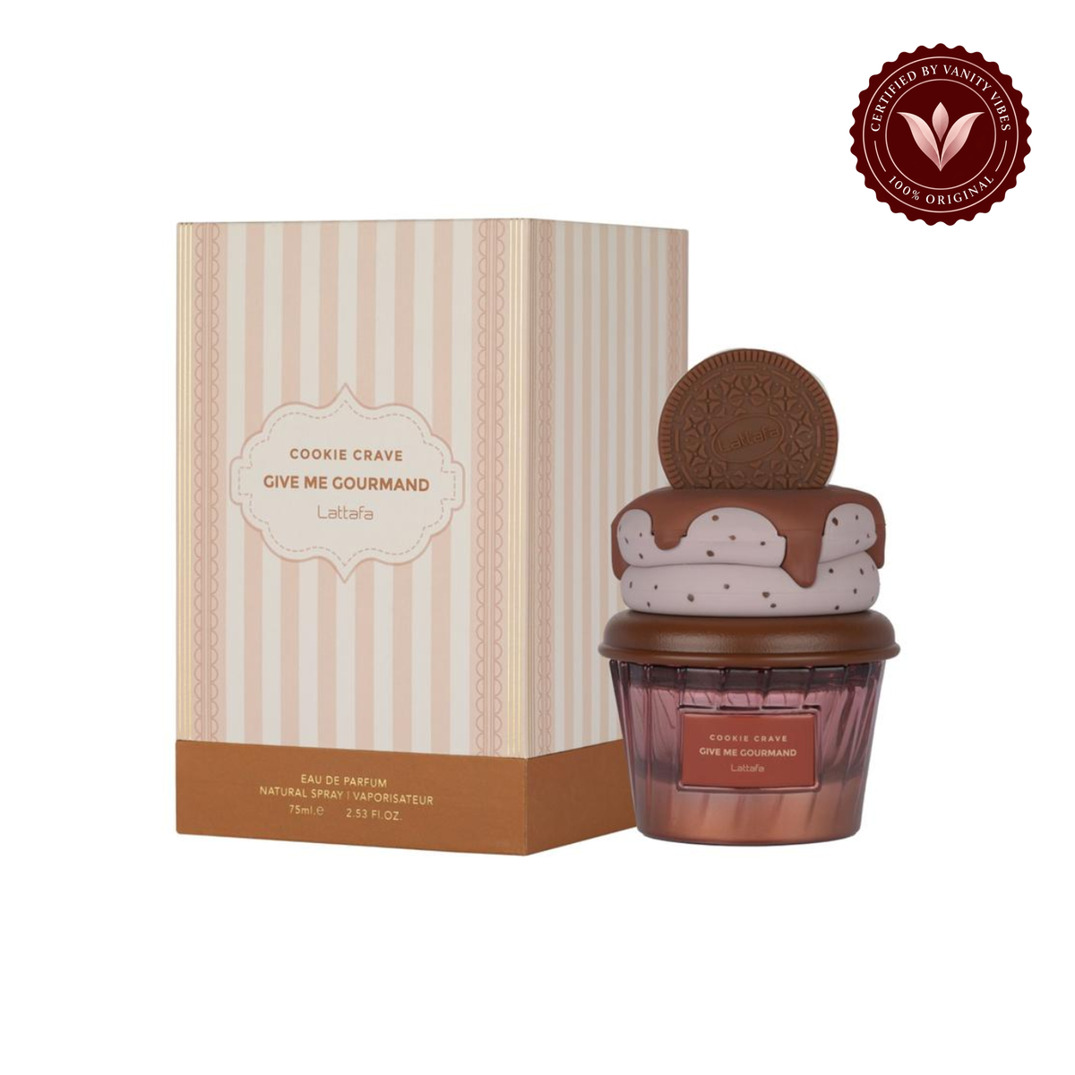 Lattafa Cookie Crave Eau de Parfum 75 ml — alternate product view on white background