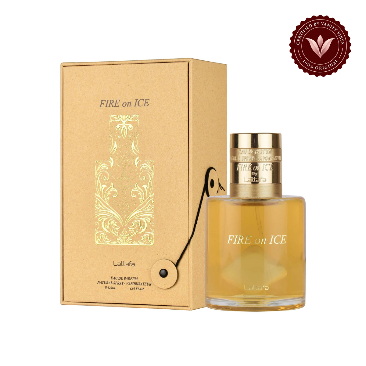Fire On Ice by Lattafa Eau de Parfum 120ml - Long Lasting Fresh Unisex Fragrance for Men & Women — alternate product image with authenticity badge