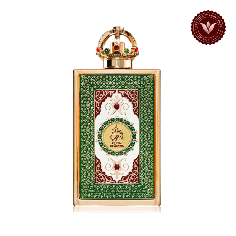 Queen of Arabia Lattafa Pride 100ml EDP front bottle on white background — Vanity Vibes