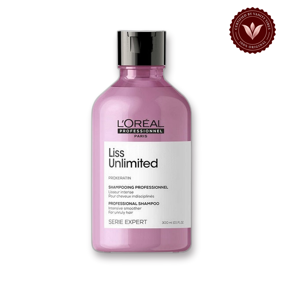 Loreal Professionnel Serie Expert Liss Unlimited Shampoo 300 ML - For Frizzy & Unruly Hair — front view