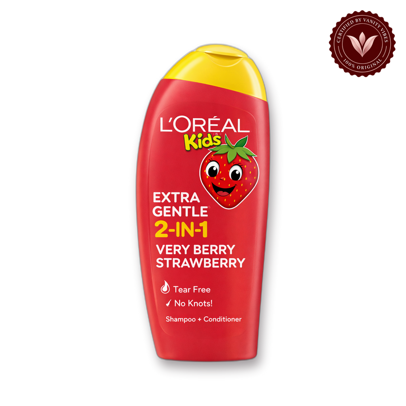 Loreal Paris Kids Extra Gentle 2in1 Shampoo Very Berry Strawberry 250ml — front view