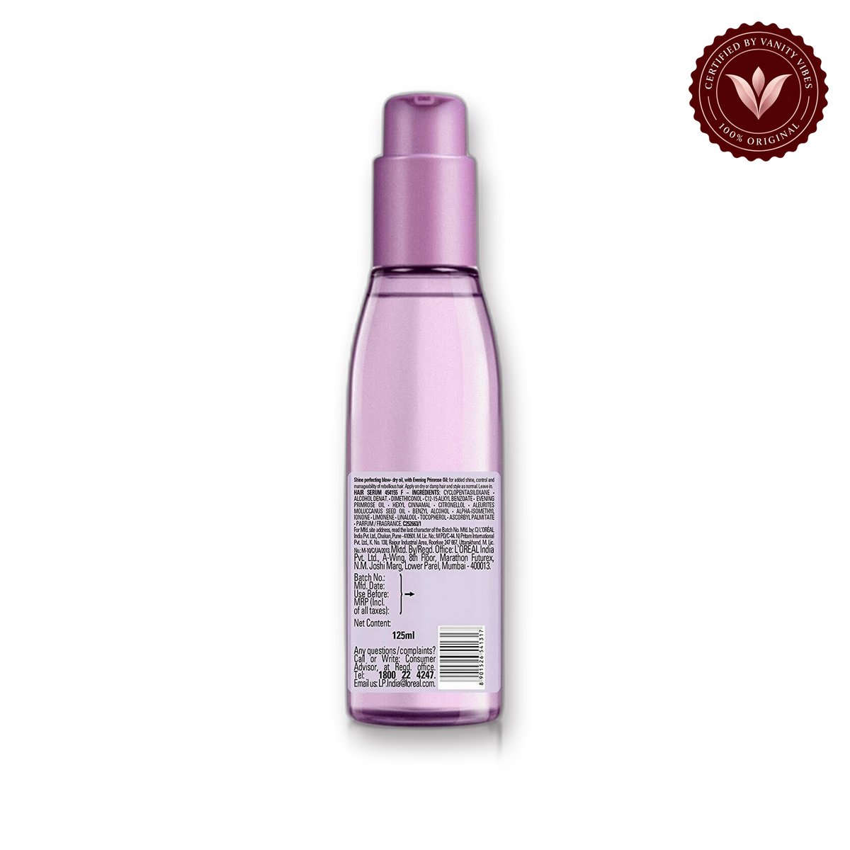 Loreal Professionnel Serie Expert Liss Unlimited Shine Perfecting Blow Dry Hair Oil 125ml — secondary view