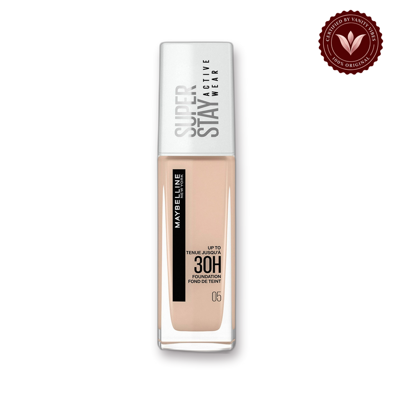 Maybelline New York Super Stay 30H Active Wear Foundation (05 Light Beige) – front view