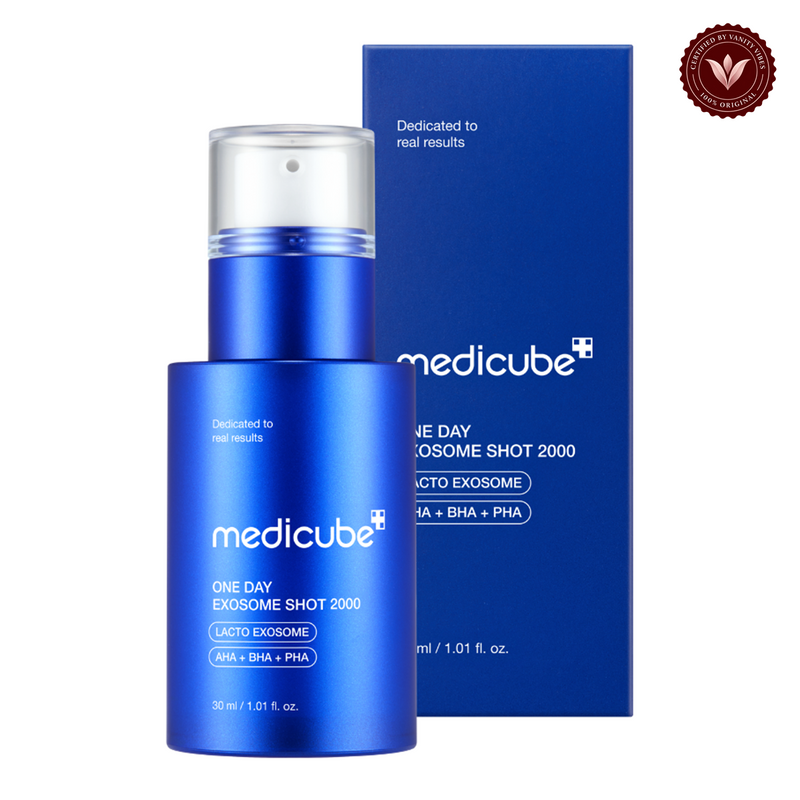Medicube One Day Exosome Shot Pore Ampoule 2000 30ml alternate product photo with Vanity Vibes seal