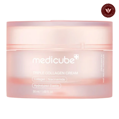 Medicube Triple Collagen Cream 50ml front product photo with Vanity Vibes seal
