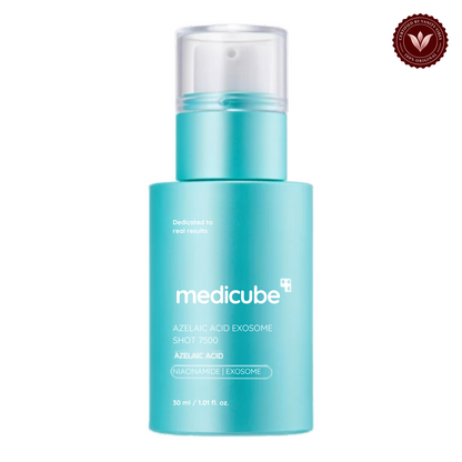Medicube Azelaic Acid Exosome Shot Pore Ampoule 7500 30ml front product photo with Vanity Vibes seal