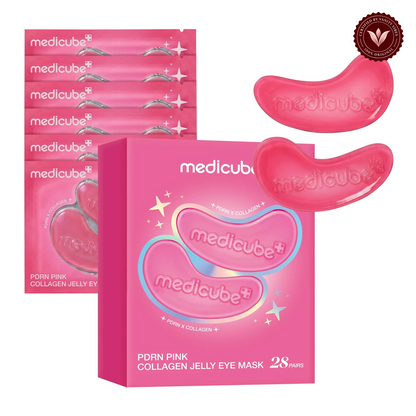 Medicube PDRN Pink Collagen Jelly Eye Mask alternate product photo with Vanity Vibes seal