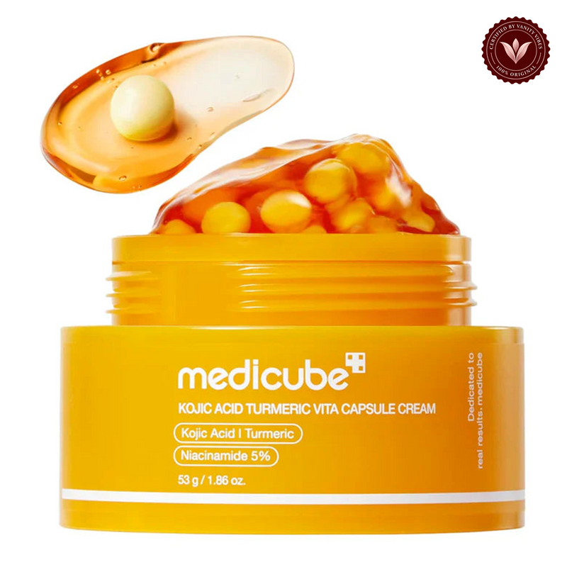 Medicube Kojic Acid Turmeric Vita Capsule Cream 53gm alternate product photo with Vanity Vibes seal