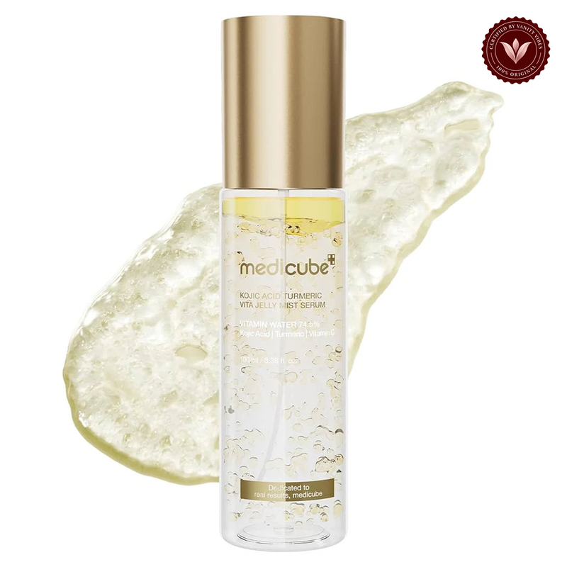 Medicube Kojic Acid Turmeric Vita Jelly Mist Serum 100ml alternate product photo with Vanity Vibes seal