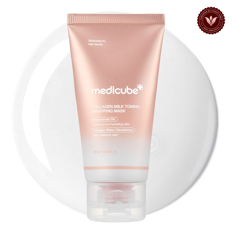Medicube Collagen Milk Toning Wrapping Mask 75ml alternate product photo with Vanity Vibes seal