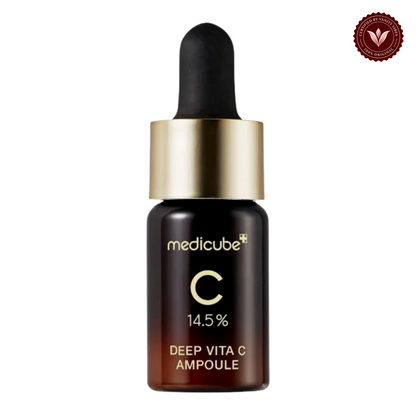 Medicube AGE-R Glutathione Deep Vita C 14.5% Capsule Serum front product photo with Vanity Vibes seal