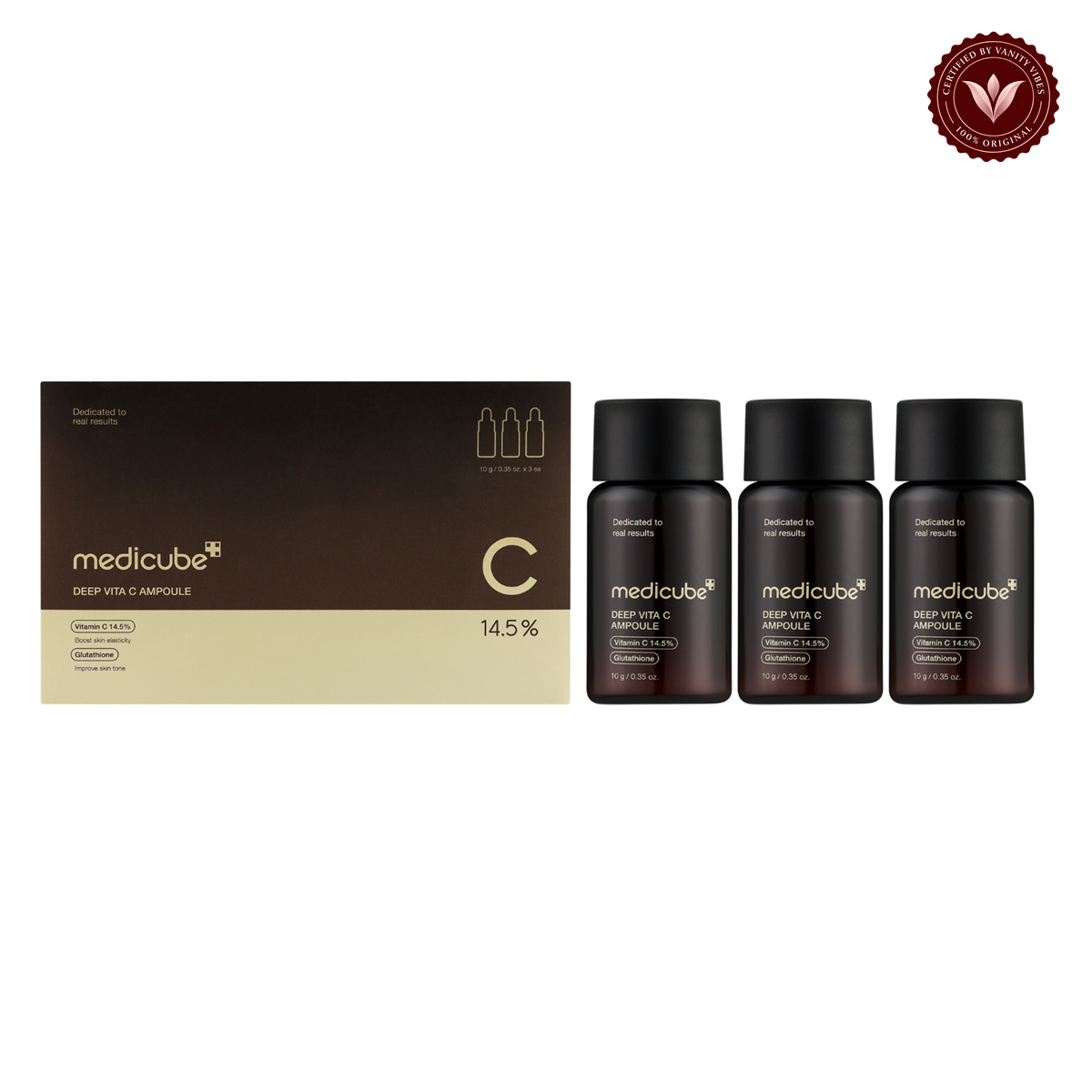Medicube AGE-R Glutathione Deep Vita C 14.5% Capsule Serum alternate product photo with Vanity Vibes seal