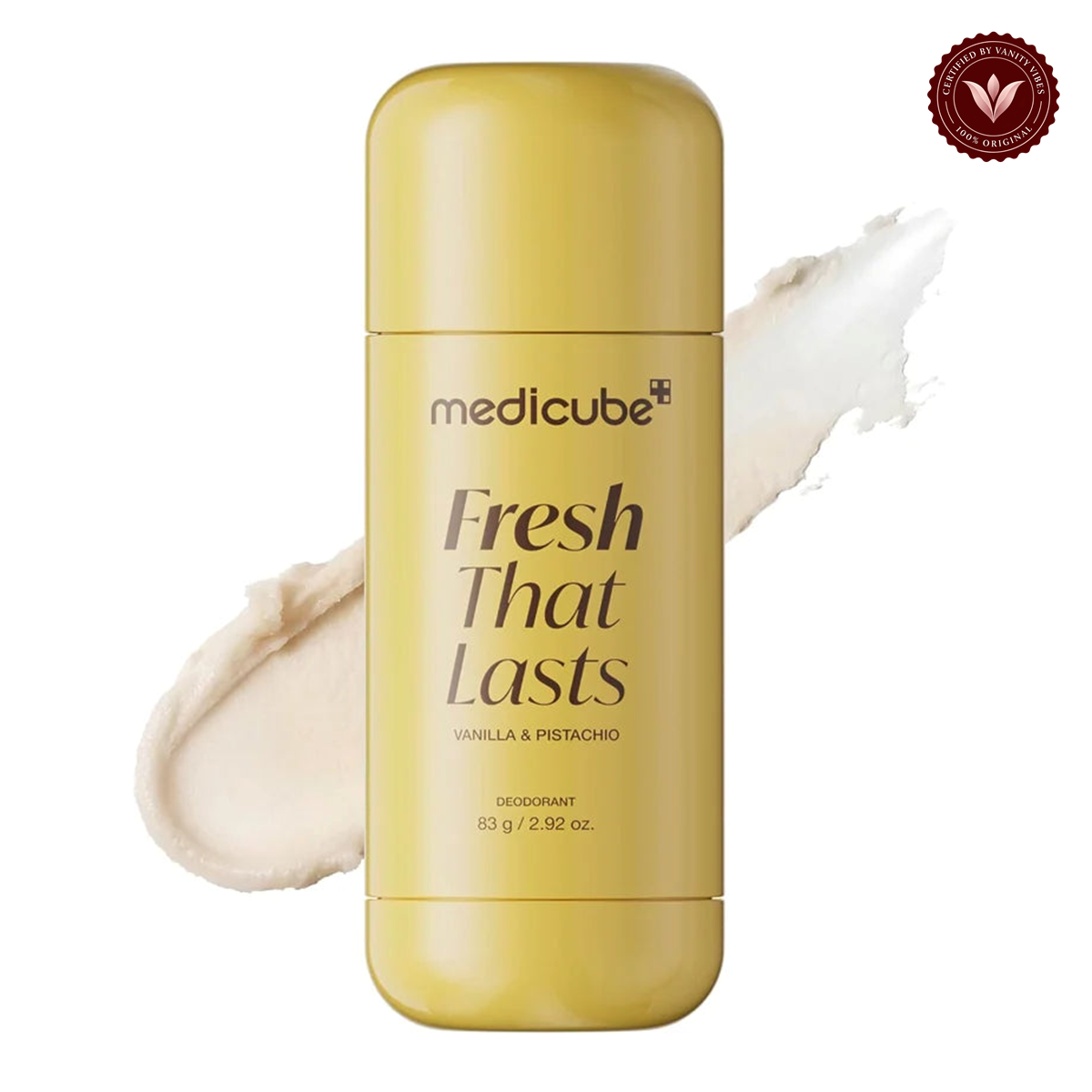 Medicube Vanilla & Pistachio Deodorant 83gm alternate product photo with Vanity Vibes seal