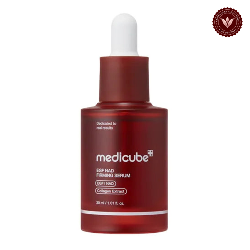 Medicube EGF NAD Firming Serum - 30ml front product photo with Vanity Vibes seal